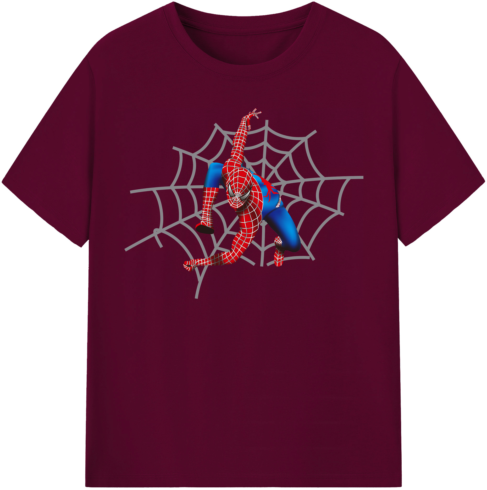 （画像用） Spider Man スパイダーマン レディースカジュアルプリントTシャツ（綿100％）